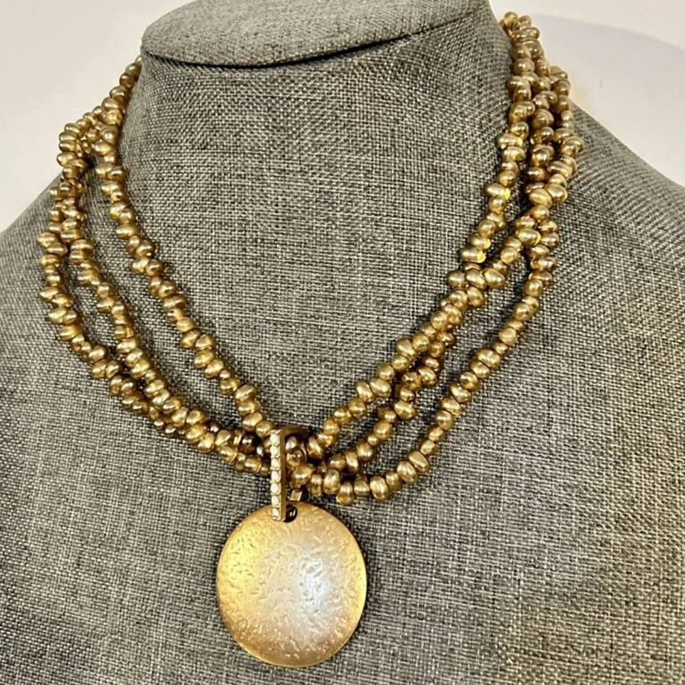 Chicos Vintage Beaded Necklace 15-19”‎